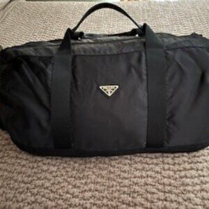 PRADA Black Nylon Duffle Bag
